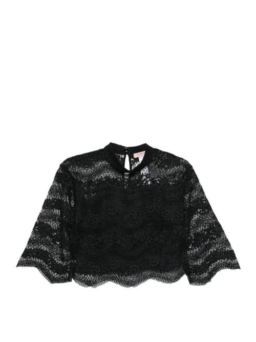 MACRAME' LACE BLOUSE TWIN SET | 261TP290000006 NERO